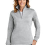 Sport-Tek Womens Shrink Resistant Fleece 1/4 Zip Sweatshirt - Heather Grey
