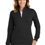 Sport-Tek Womens Shrink Resistant Fleece 1/4 Zip Sweatshirt - Black