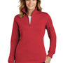 Sport-Tek Womens Shrink Resistant Fleece 1/4 Zip Sweatshirt - True Red