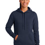 Sport-Tek Womens Shrink Resistant Fleece Hooded Sweatshirt Hoodie - True Navy Blue