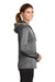 Sport-Tek LST264 Womens Heather Sport-Wick Moisture Wicking Fleece Hooded Sweatshirt Hoodie Black Side