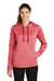 Sport-Tek LST264 Womens Heather Sport-Wick Moisture Wicking Fleece Hooded Sweatshirt Hoodie Red Front