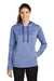 Sport-Tek LST264 Womens Heather Sport-Wick Moisture Wicking Fleece Hooded Sweatshirt Hoodie Royal Blue Front