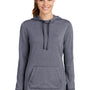 Sport-Tek Womens Moisture Wicking Fleece Hooded Sweatshirt Hoodie - Heather True Navy Blue