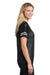 Sport-Tek LST307 Womens Short Sleeve V-Neck T-Shirt Black Side