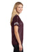 Sport-Tek LST307 Womens Short Sleeve V-Neck T-Shirt Maroon Side