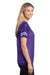 Sport-Tek LST307 Womens Short Sleeve V-Neck T-Shirt Purple Side