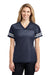 Sport-Tek LST307 Womens Short Sleeve V-Neck T-Shirt Navy Blue Front
