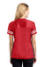 Sport-Tek LST307 Womens Short Sleeve V-Neck T-Shirt Red Back