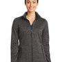 Sport-Tek Womens Electric Heather Water Resistant Full Zip Jacket - Grey Black Electric