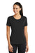 Sport-Tek LST320 Womens Tough Moisture Wicking Short Sleeve Crewneck T-Shirt Black Front