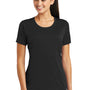 Sport-Tek Womens Tough Moisture Wicking Short Sleeve Crewneck T-Shirt - Black - Closeout
