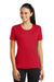 Sport-Tek LST320 Womens Tough Moisture Wicking Short Sleeve Crewneck T-Shirt Red Front