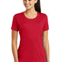 Sport-Tek Womens Tough Moisture Wicking Short Sleeve Crewneck T-Shirt - Deep Red - Closeout