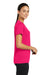 Sport-Tek LST320 Womens Tough Moisture Wicking Short Sleeve Crewneck T-Shirt Fuchsia Pink Side