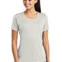 Sport-Tek Womens Tough Moisture Wicking Short Sleeve Crewneck T-Shirt - Silver Grey - Closeout