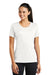 Sport-Tek LST320 Womens Tough Moisture Wicking Short Sleeve Crewneck T-Shirt White Front