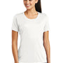 Sport-Tek Womens Tough Moisture Wicking Short Sleeve Crewneck T-Shirt - White - Closeout