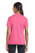 Sport-Tek LST340 Womens RacerMesh Moisture Wicking Short Sleeve V-Neck T-Shirt Pink Back