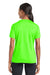 Sport-Tek LST340 Womens RacerMesh Moisture Wicking Short Sleeve V-Neck T-Shirt Neon Green Back