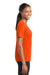 Sport-Tek LST340 Womens RacerMesh Moisture Wicking Short Sleeve V-Neck T-Shirt Neon Orange Side