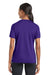 Sport-Tek LST340 Womens RacerMesh Moisture Wicking Short Sleeve V-Neck T-Shirt Purple Back