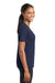 Sport-Tek LST340 Womens RacerMesh Moisture Wicking Short Sleeve V-Neck T-Shirt Navy Blue Side