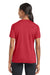 Sport-Tek LST340 Womens RacerMesh Moisture Wicking Short Sleeve V-Neck T-Shirt Red Back