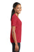 Sport-Tek LST340 Womens RacerMesh Moisture Wicking Short Sleeve V-Neck T-Shirt Red Side