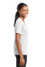 Sport-Tek LST340 Womens RacerMesh Moisture Wicking Short Sleeve V-Neck T-Shirt White Side
