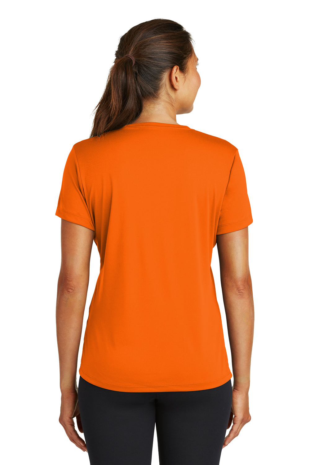 Sport-Tek LST350 Womens Competitor Moisture Wicking Short Sleeve Crewneck T-Shirt Orange Back