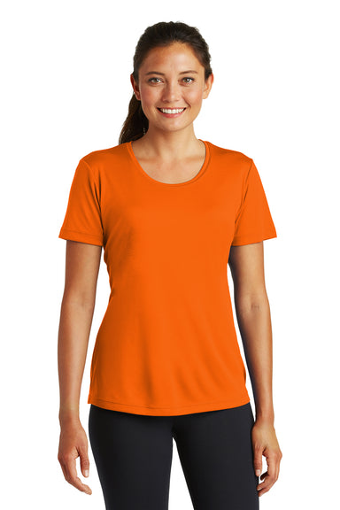 Sport-Tek LST350 Womens Competitor Moisture Wicking Short Sleeve Crewneck T-Shirt Orange Front
