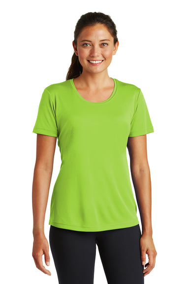Sport-Tek LST350 Womens Competitor Moisture Wicking Short Sleeve Crewneck T-Shirt Lime Green Front