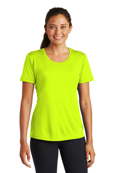 Sport-Tek LST350 Womens Competitor Moisture Wicking Short Sleeve Crewneck T-Shirt Neon Yellow Front