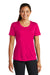 Sport-Tek LST350 Womens Competitor Moisture Wicking Short Sleeve Crewneck T-Shirt Fuchsia Pink Front