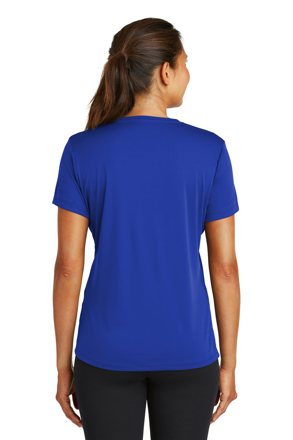Sport-Tek LST350 Womens Competitor Moisture Wicking Short Sleeve Crewneck T-Shirt Royal Blue Back