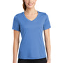 Sport-Tek Womens Competitor Moisture Wicking Short Sleeve V-Neck T-Shirt - Carolina Blue