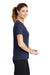Sport-Tek LST353 Womens Competitor Moisture Wicking Short Sleeve V-Neck T-Shirt Navy Blue Side