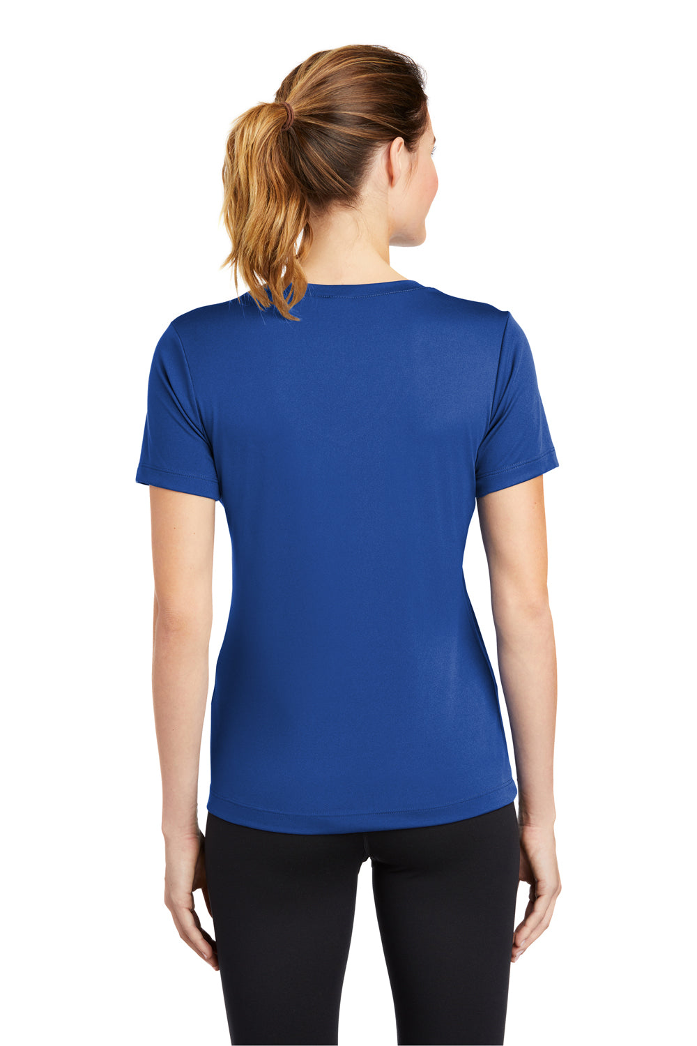 Sport-Tek LST353 Womens Competitor Moisture Wicking Short Sleeve V-Neck T-Shirt Royal Blue Back