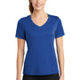 Sport-Tek Womens Competitor Moisture Wicking Short Sleeve V-Neck T-Shirt - True Royal Blue