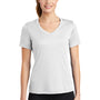 Sport-Tek Womens Competitor Moisture Wicking Short Sleeve V-Neck T-Shirt - White