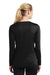 Sport-Tek LST353LS Womens Competitor Moisture Wicking Long Sleeve V-Neck T-Shirt Black Back