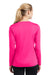 Sport-Tek LST353LS Womens Competitor Moisture Wicking Long Sleeve V-Neck T-Shirt Neon Pink Back