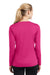 Sport-Tek LST353LS Womens Competitor Moisture Wicking Long Sleeve V-Neck T-Shirt Fuchsia Pink Back