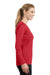 Sport-Tek LST353LS Womens Competitor Moisture Wicking Long Sleeve V-Neck T-Shirt Red Side
