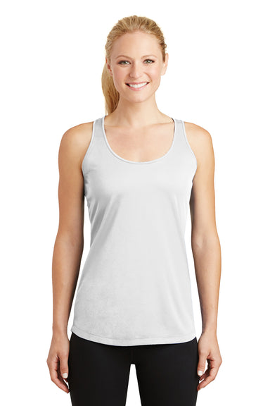 Sport-Tek LST356 Womens Competitor Moisture Wicking Tank Top White Front
