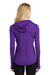 Sport-Tek LST358 Womens Competitor Moisture Wicking Long Sleeve Hooded T-Shirt Hoodie Purple Back