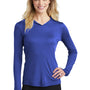Sport-Tek Womens Competitor Moisture Wicking Long Sleeve Hooded T-Shirt Hoodie - True Royal Blue