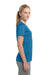 Sport-Tek LST360 Womens Contender Heather Moisture Wicking Short Sleeve Crewneck T-Shirt Blue Wake Side