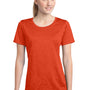 Sport-Tek Womens Contender Heather Moisture Wicking Short Sleeve Crewneck T-Shirt - Heather Deep Orange - Closeout